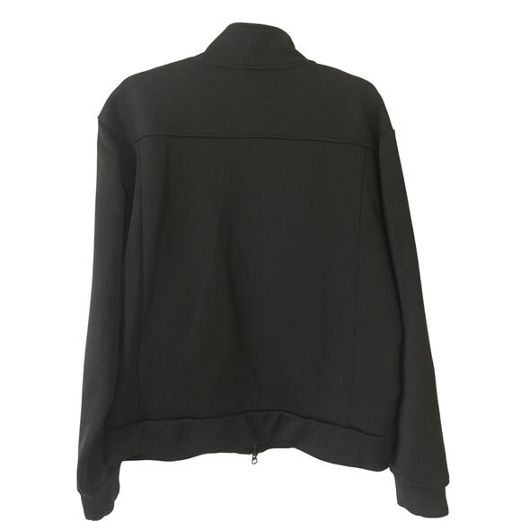 Vintage Gap Medium Jacket Black Dual Zipper Front Slip Pockets Mock Turtle Neck - Picture 3 of 5